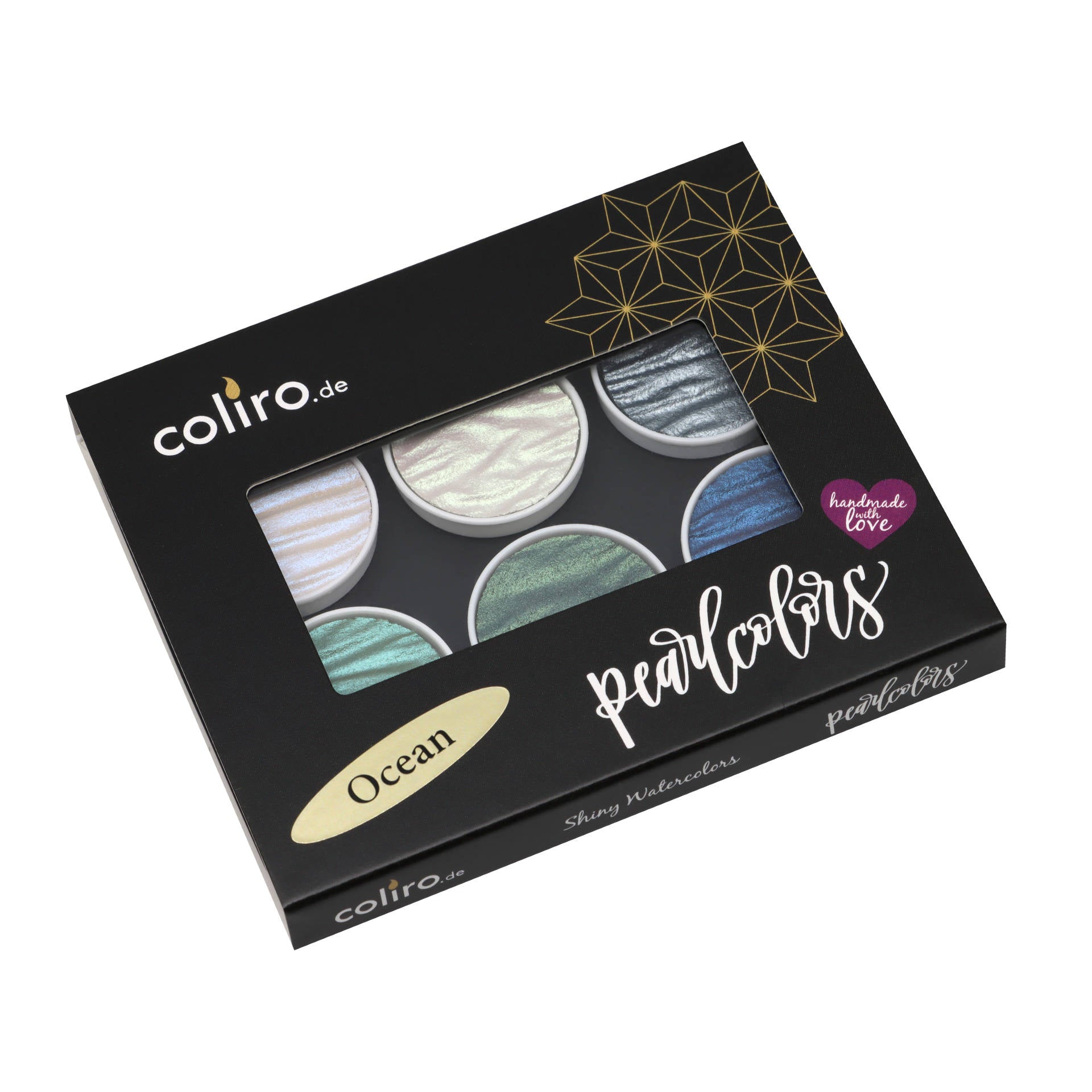 Coliro Pearlcolors Watercolor Set- Ocean- set of 6