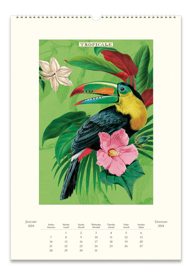 Image of 2024 Cavallini & Co. Tropicale Wall Calendar