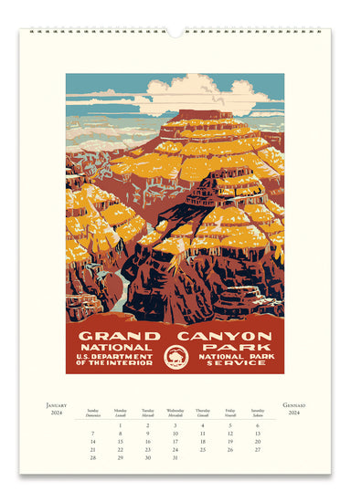 Image of 2024 Cavallini & Co. National Parks Wall Calendar