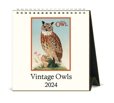 Image of 2024 Cavallini & Co. Vintage Owls Desk Calendar
