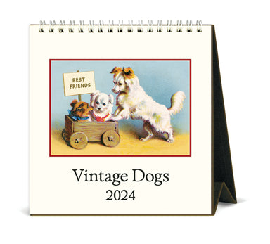 Image of 2024 Cavallini & Co. Vintage Dogs Desk Calendar