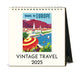 2025 Cavallini & Co. Vintage Travel Desk Calendar front view