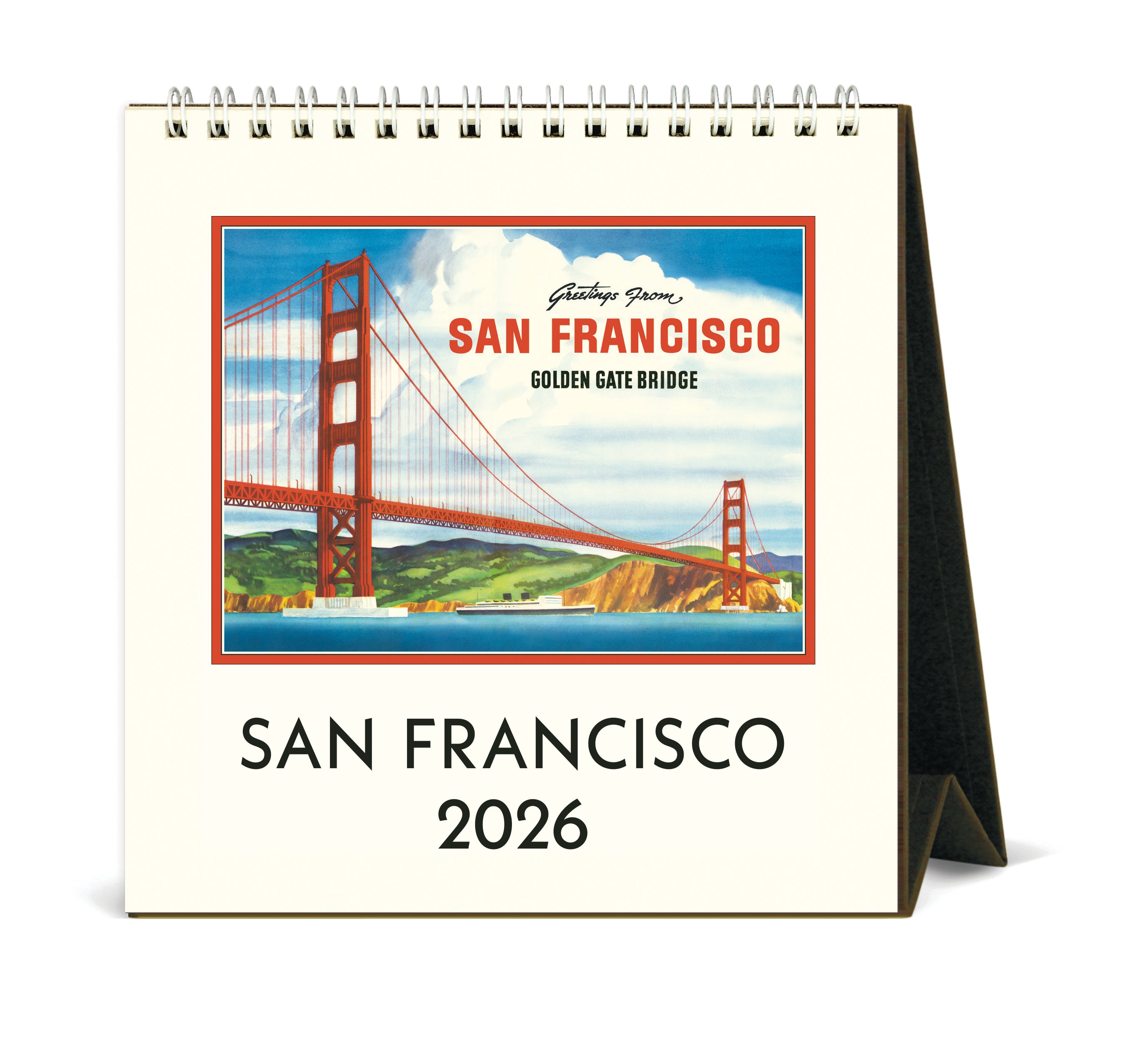 2026 Cavallini & Co. San Francisco Desk Calendar front cover image