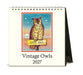 2027 Cavallini & Co. Vintage Owls Desk Calendar