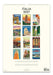 Calendar back cover for 2027 featuring travel-themed illustrations of Italian cities.