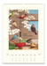 A wall calendar page titled 'BIRD WATCHING' featuring a vintage-style bird illustration with colorful birds, white blossoms, and a calendar grid at the bottom showing January 2027.
