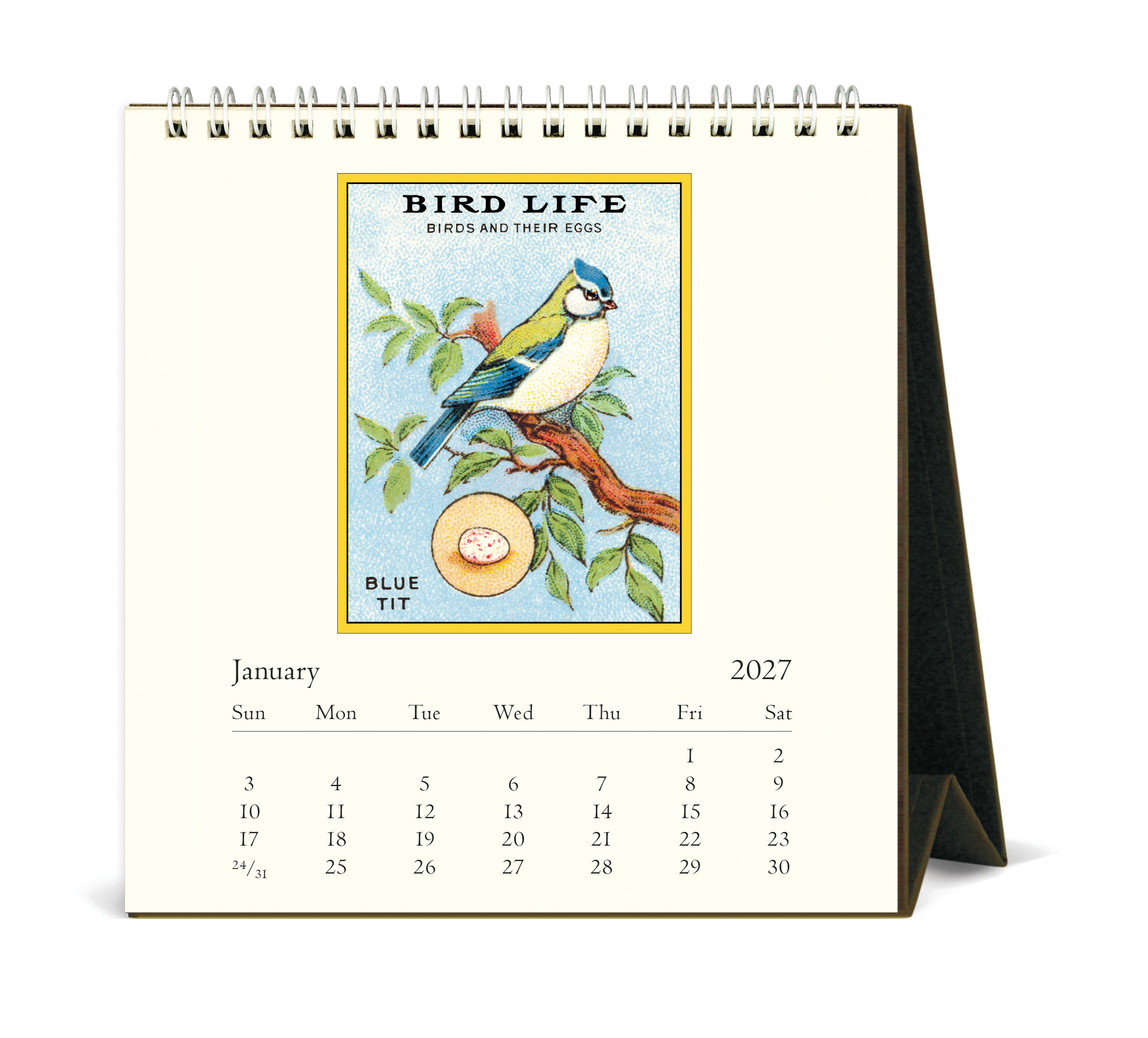 2027 Cavallini & Co. Vintage Birds Desk Calendar