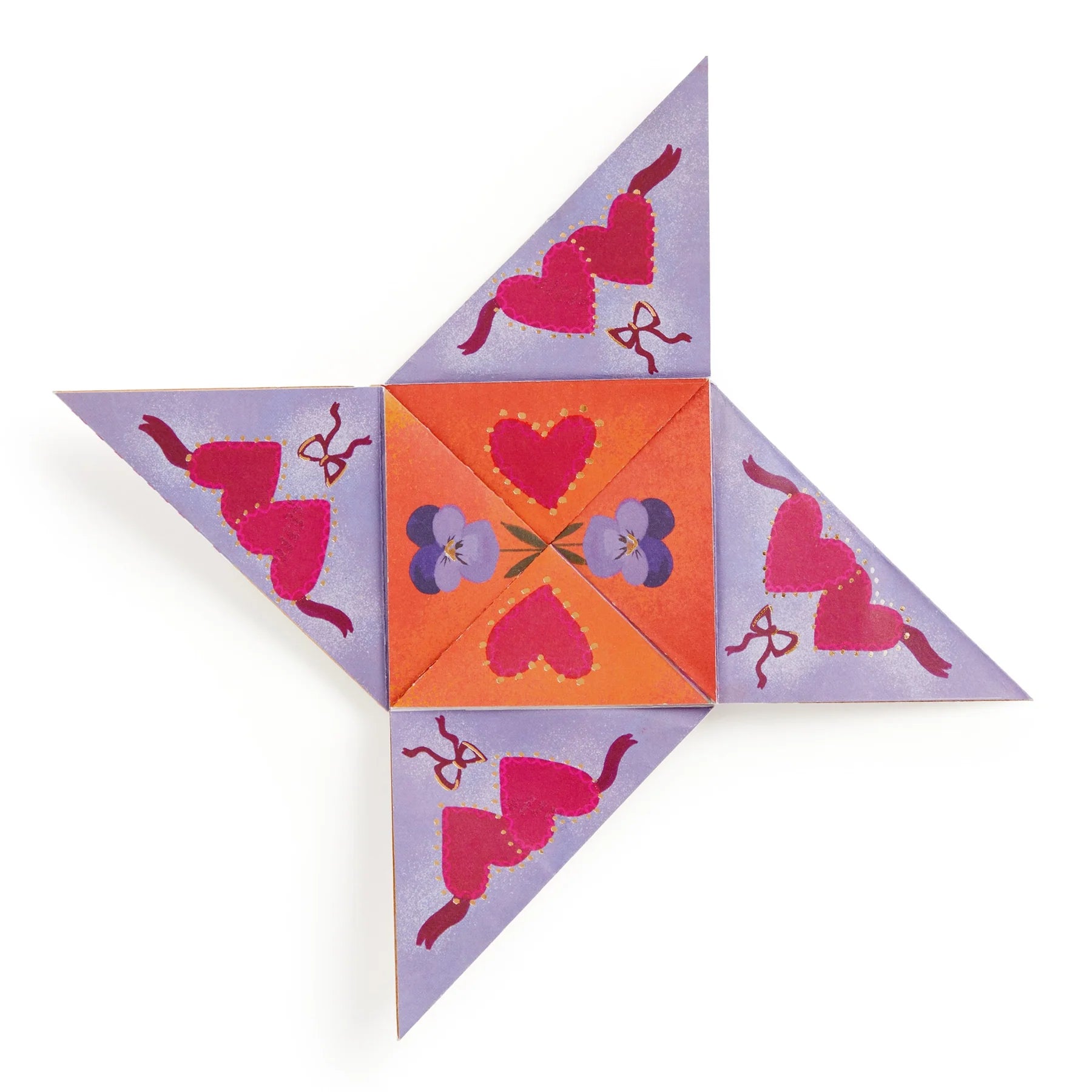 Charm Cards- Folded Victorian Pocket Notes-  inside of one design shown
