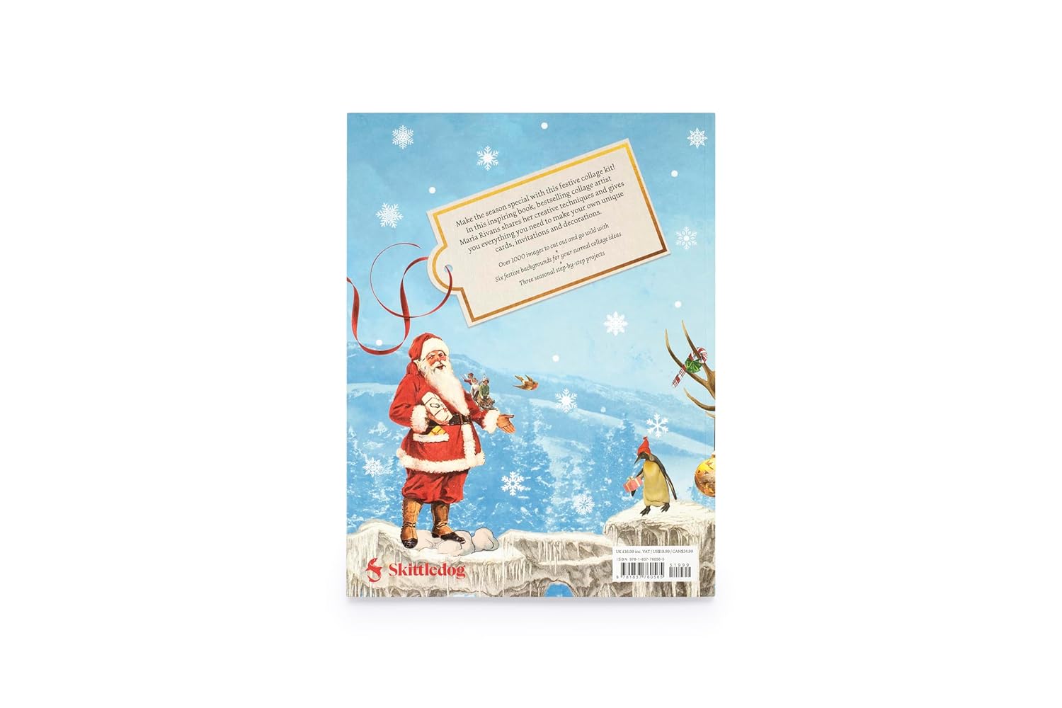 Cut Up This Book Christmas Collage Kit back cover
