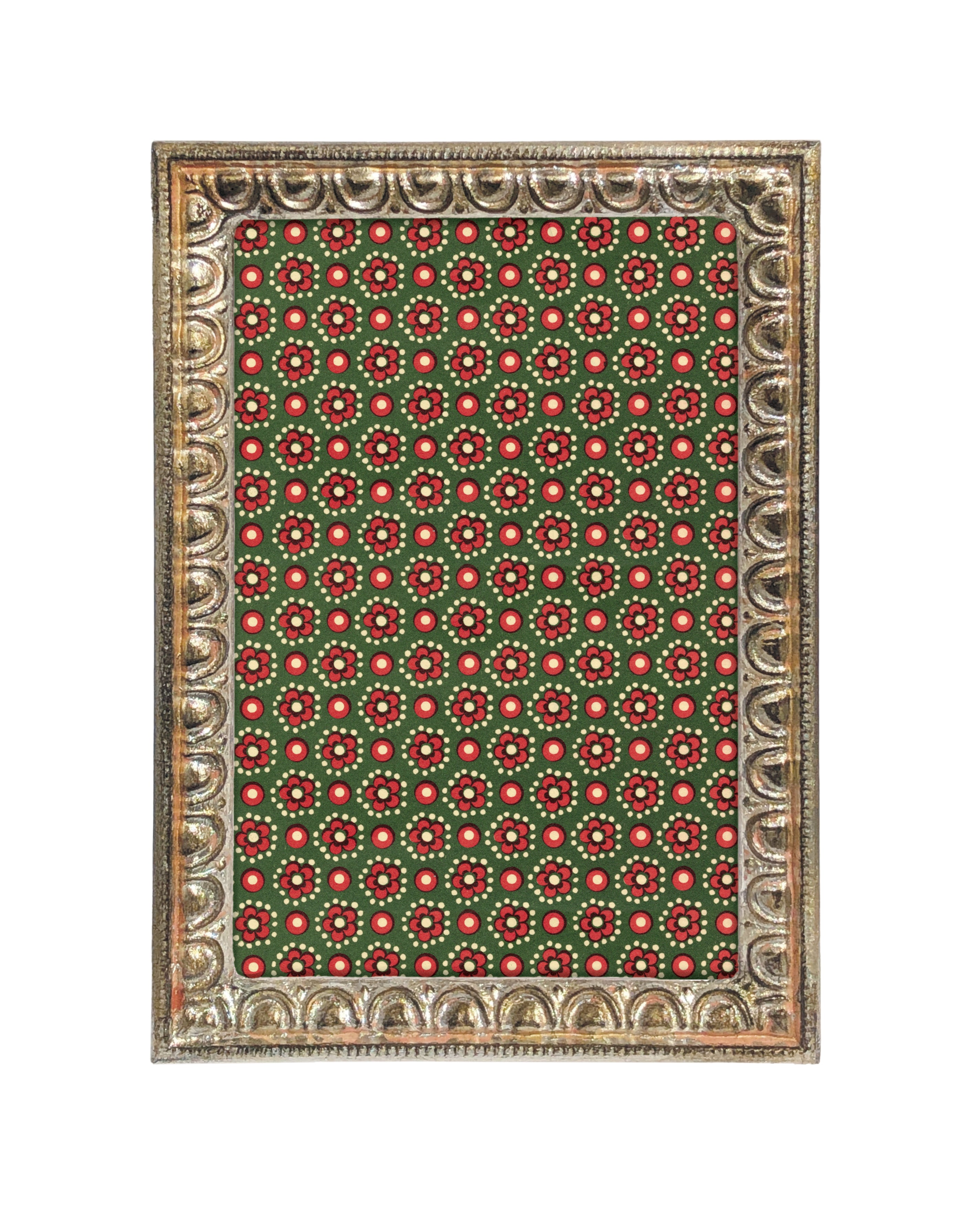 image of Cavallini & Co. 5 by 7 Inch Umbria Silver Florentine Frame