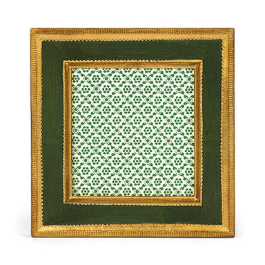 image of Cavallini & Co. 3 by 3 Inch Classico Green Florentine Frame
