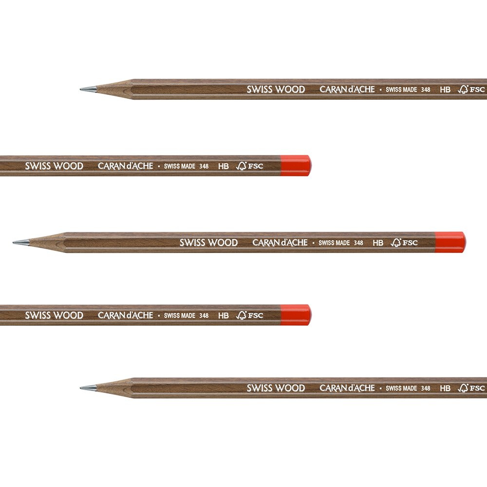 Leather Pencil Case w/ No. 2 Lead Pencils, USA Made