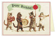 Image of Cavallini & Co. Happy Birthday Marching Cats Single Card