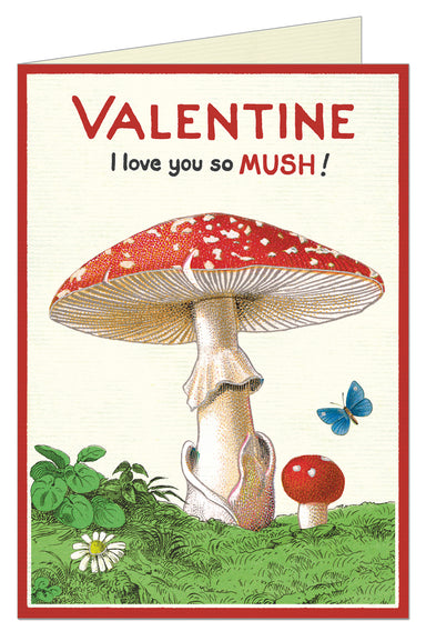 image of Cavallini & Co. Valentine Mushrooms Greeting Card