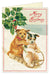Cavallini & Co. Holiday Dogs Boxed Notecards- single card shown
