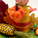 Harvest Girl Class sample- detail of pumpkin and corn