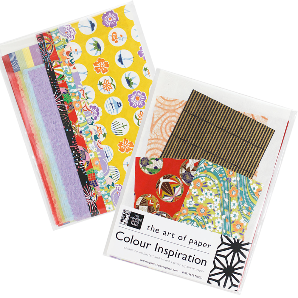 Japanese paper scrap packs- multi color variety pack