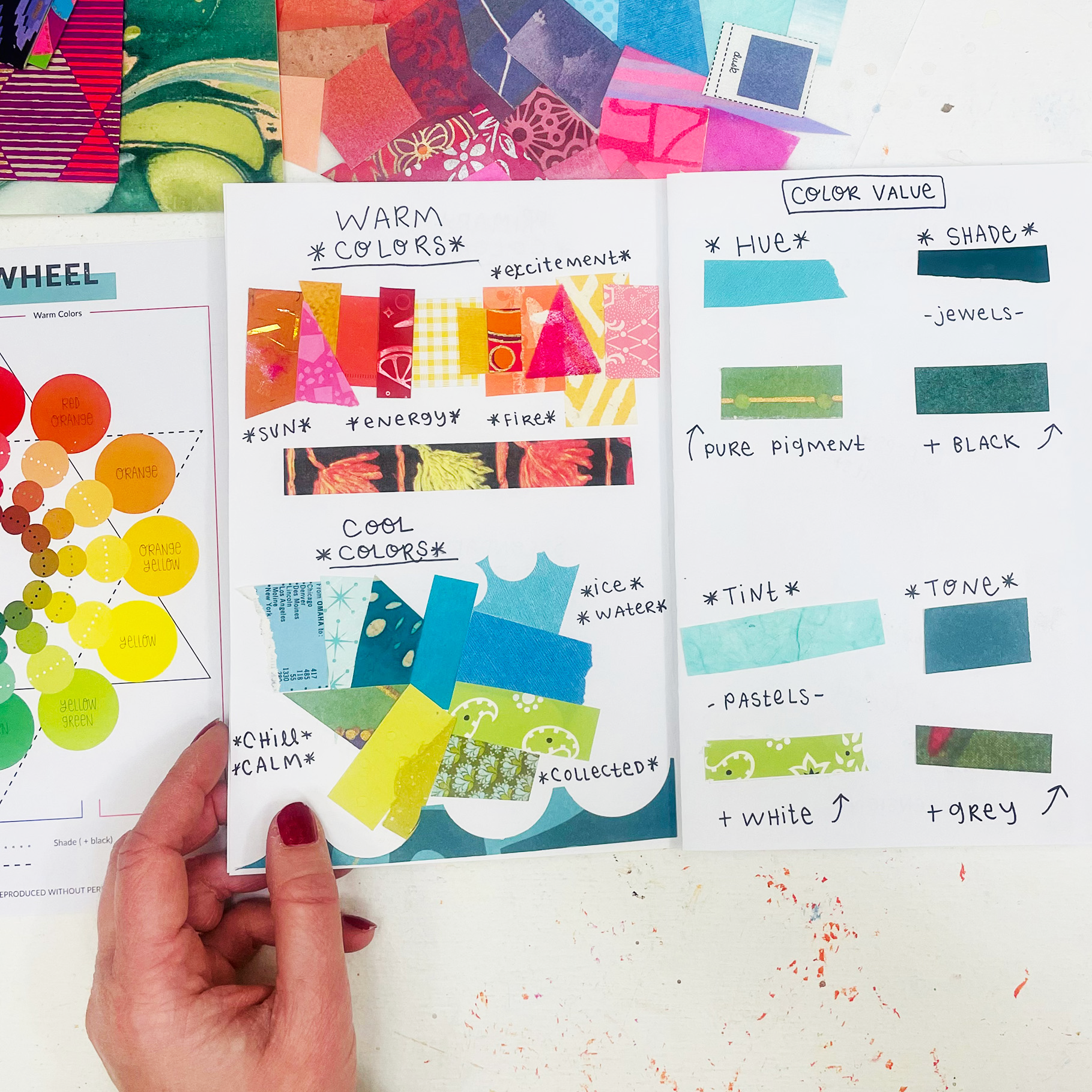 Discovering Your Intuitive Colors class sample swatch book