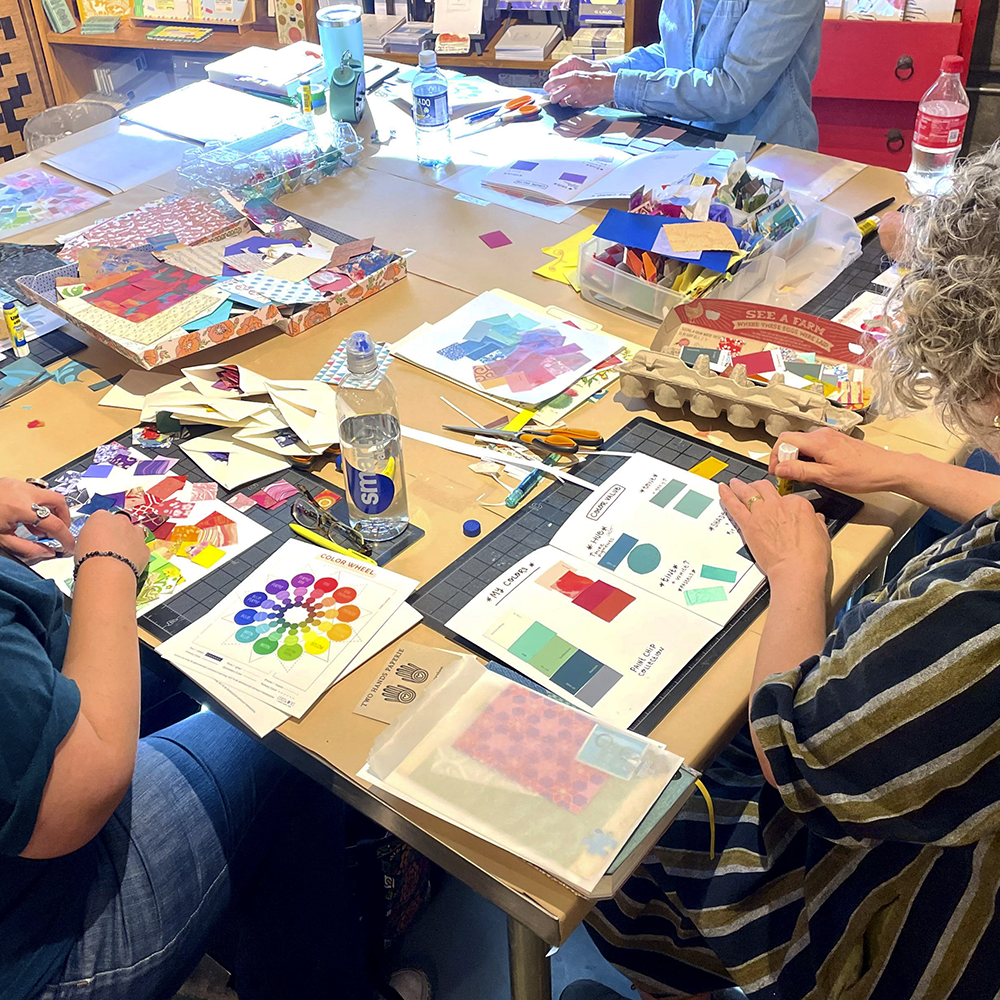 Discovering Your Intuitive Colors class participants working