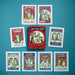 Last Call Cats Notecards and Envelopes Set- Set of cat-themed cards with humorous sayings on a blue background