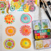 Watercolor Medallions works in progress with supplies