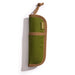 Lochby Duo Pen Pouch in olive green shown zippered closed