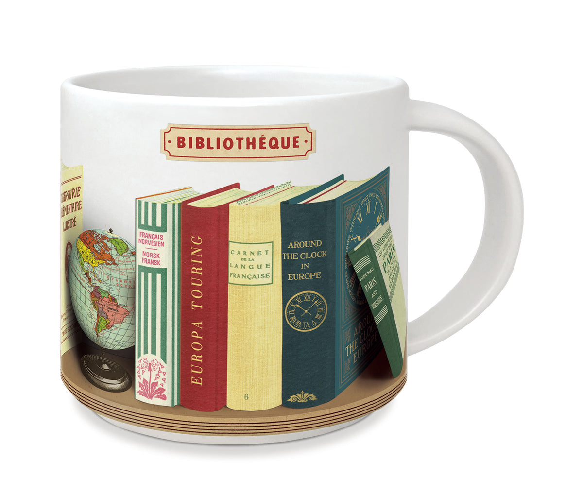 Cavallini \u0026 Co. Library Books Ceramic Mug, image size:1200x1019