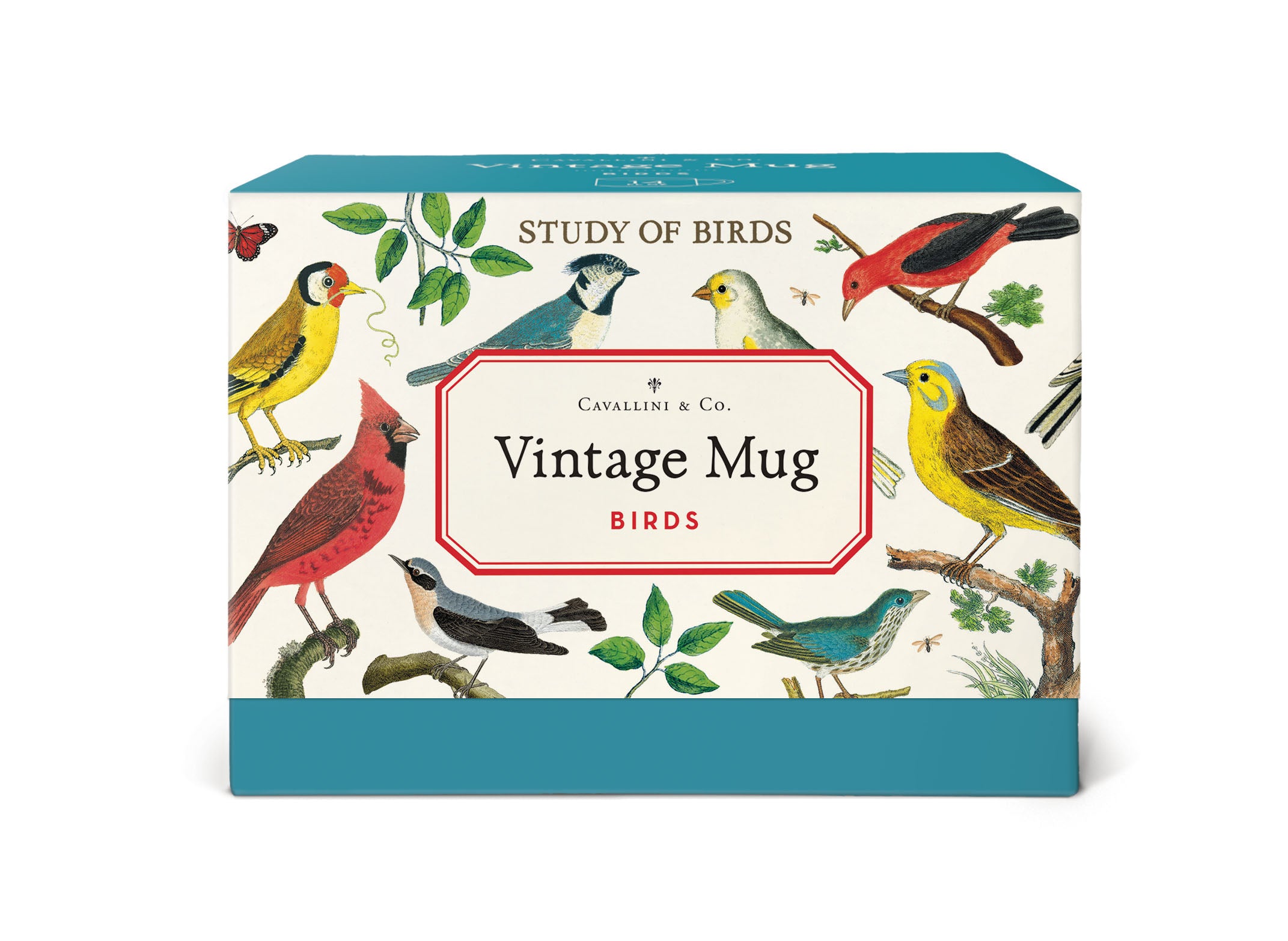 image of Cavallini & Co. Birds Ceramic Mug packaging