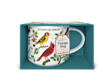 image of Cavallini & Co. Birds Ceramic Mug in box