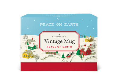 box for Cavallini & Co. Christmas Peace on Earth Ceramic Mug