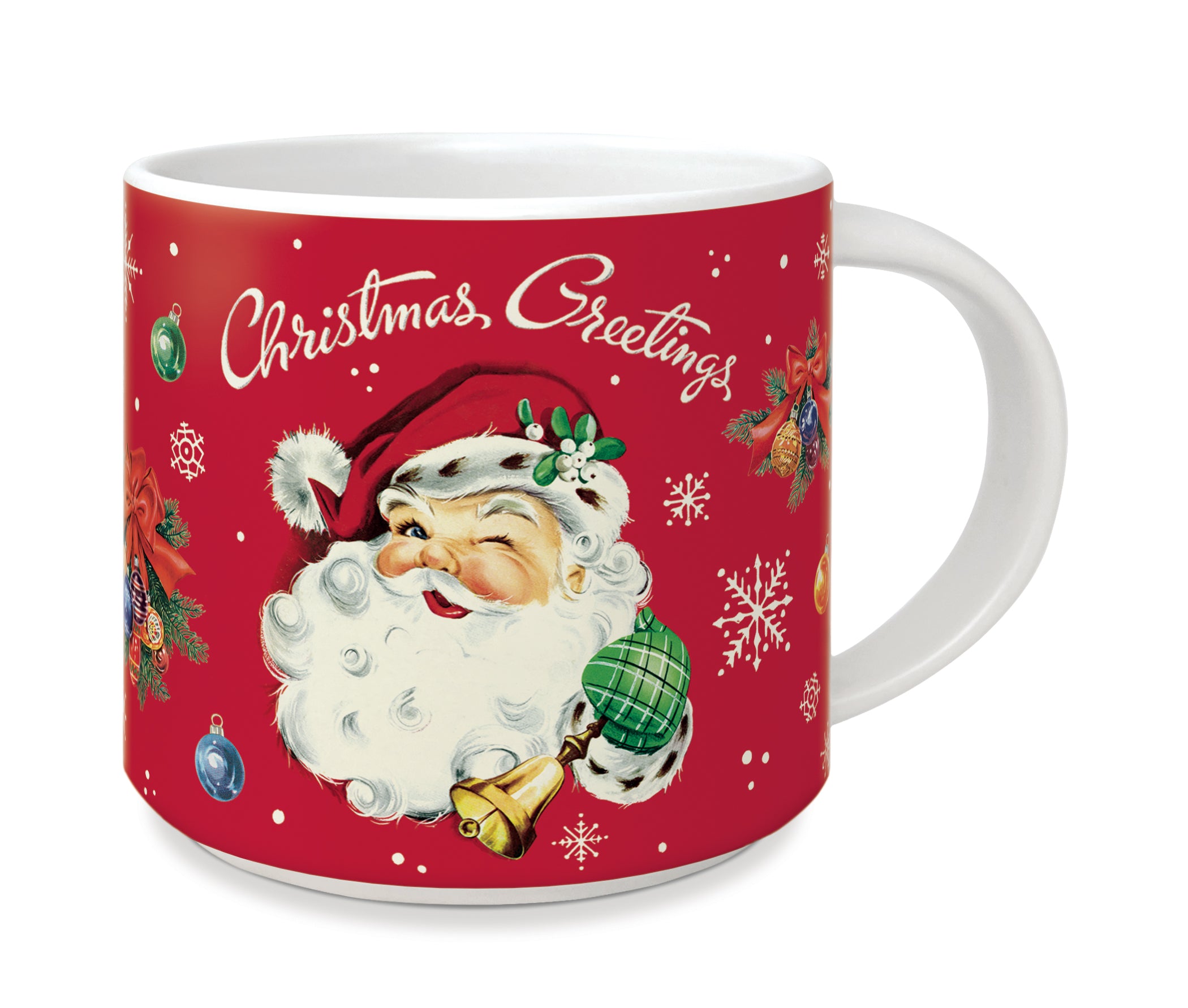 iamge of Cavallini & Co. Christmas Santa Ceramic Mug