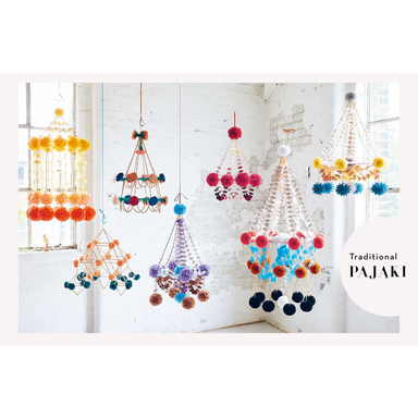 Colorful Traditional Pajak hanging in studio space