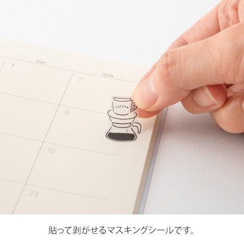 Japanese Mini Stickers- Cafe Theme showing small size