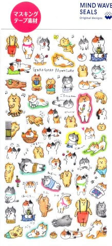 Japanese Mini Stickers- Goro Goro Cats