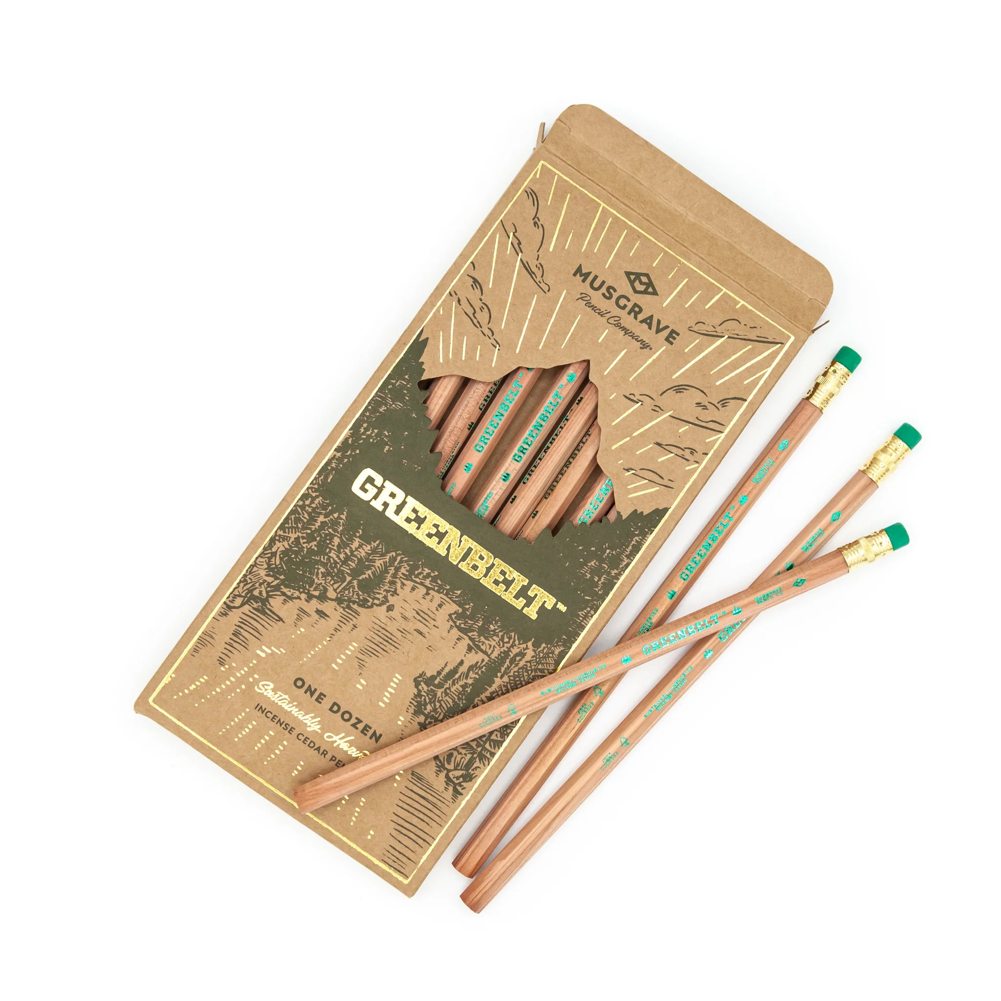 open box of Musgrave Greenbelt Pencils