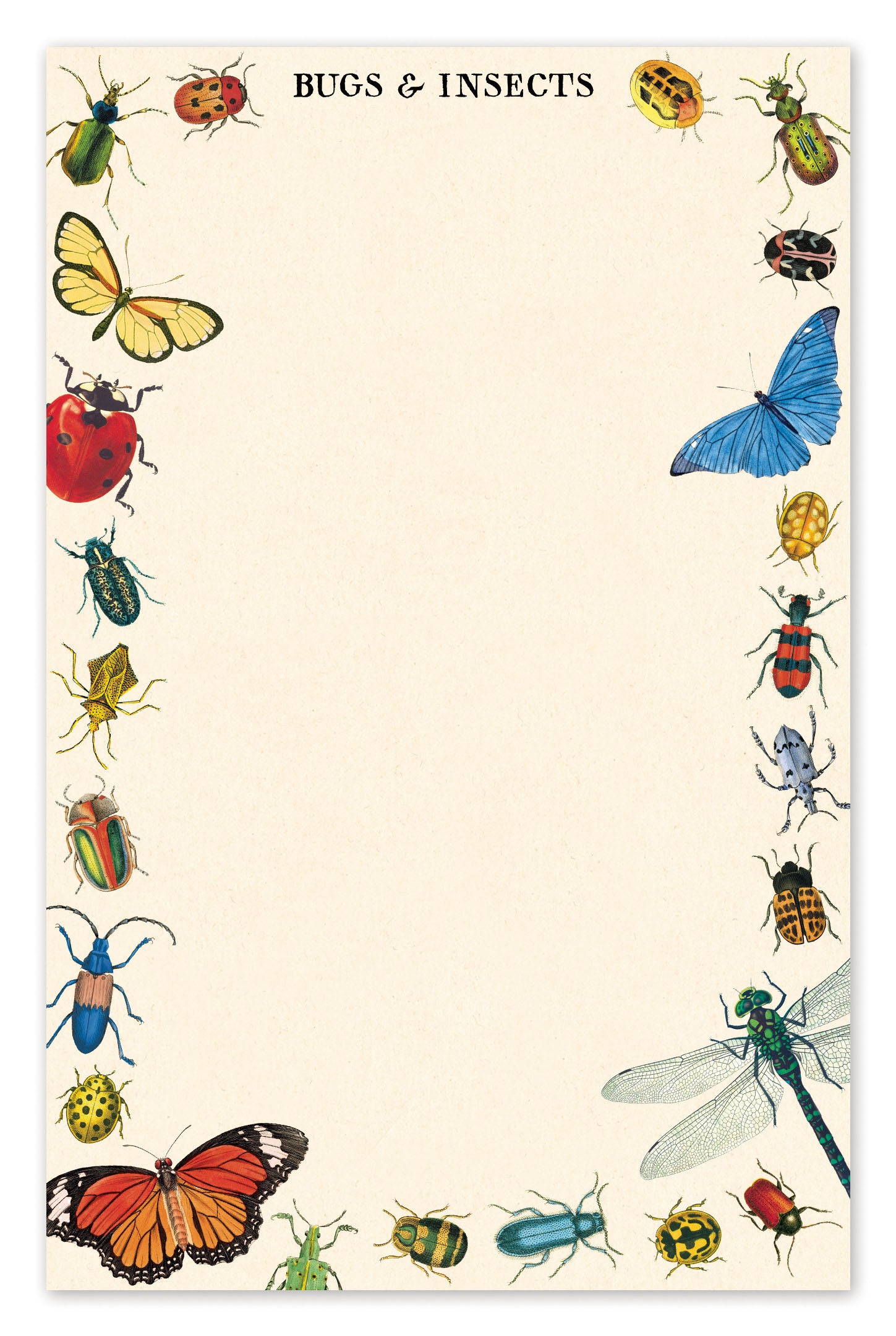 Sendpad Insect Cavallini & Co. Bugs & Insects Notepad — Two Hands Paperie