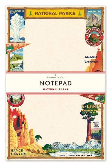 image of Cavallini & Co. National Parks Notepad in package