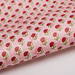 Handmade Indian Cotton Paper- Block Printed Red Daisy with pink background- detail 