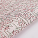 Handmade Indian Cotton Paper- Block Printed lotus floral pattern with pink flowers and green stems- detail