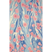 Marbled paper with pink and blue pattern on a white background