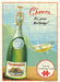 Cavallini & Co. Happy Birthday Champagne Puzzle Greeting Card- Birthday puzzle card with champagne bottle and glass, featuring the text 'Cheers... It's your Birthday!'