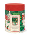 Cavallini & Co. Christmas 240 Piece Mini Puzzle- cylindrical puzzle box with Christmas-themed design on a white background