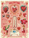 Cavallini & Co. Valentine 240 Piece Mini Puzzle- completed puzzle shown.
