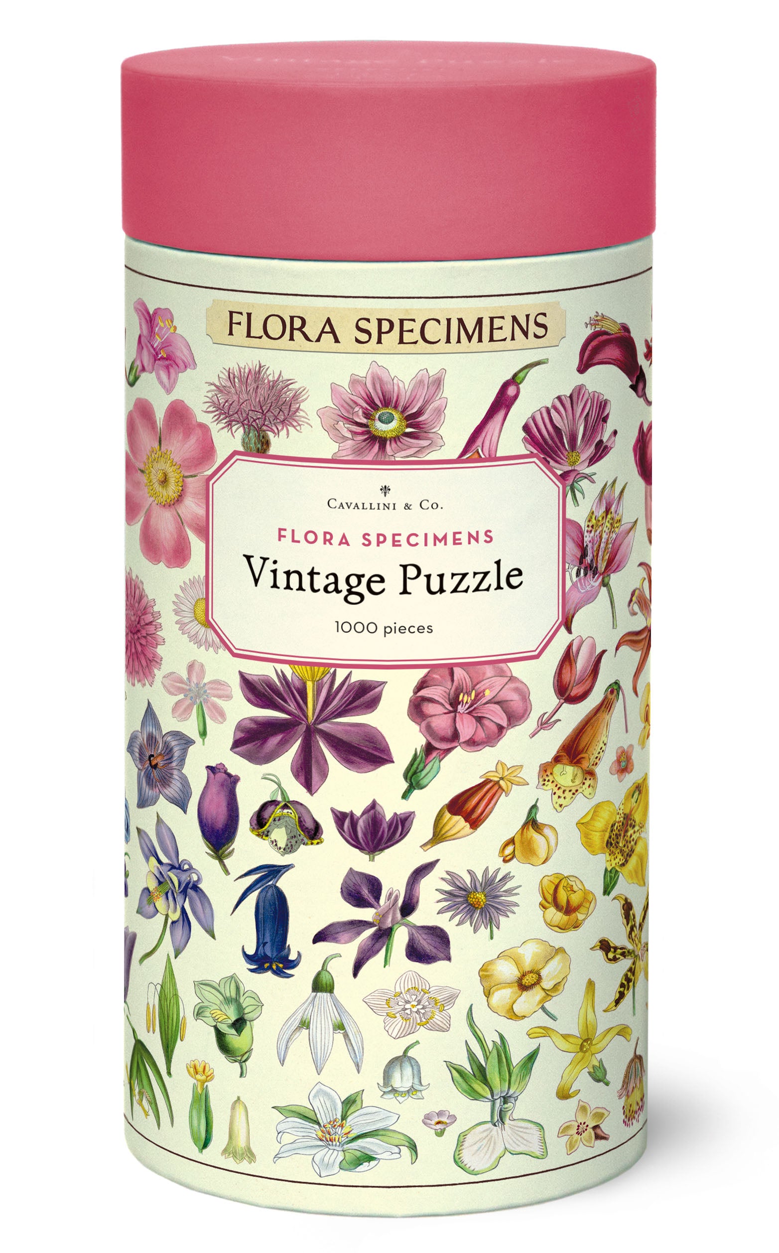 Cavallini & Co. Flora Specimens 1000 Piece Puzzle package detail image