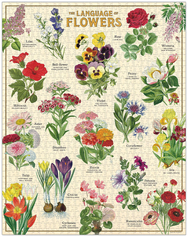 Cavallini & Co. Language of Flowers 1000 Piece Puzzle finished puzzle