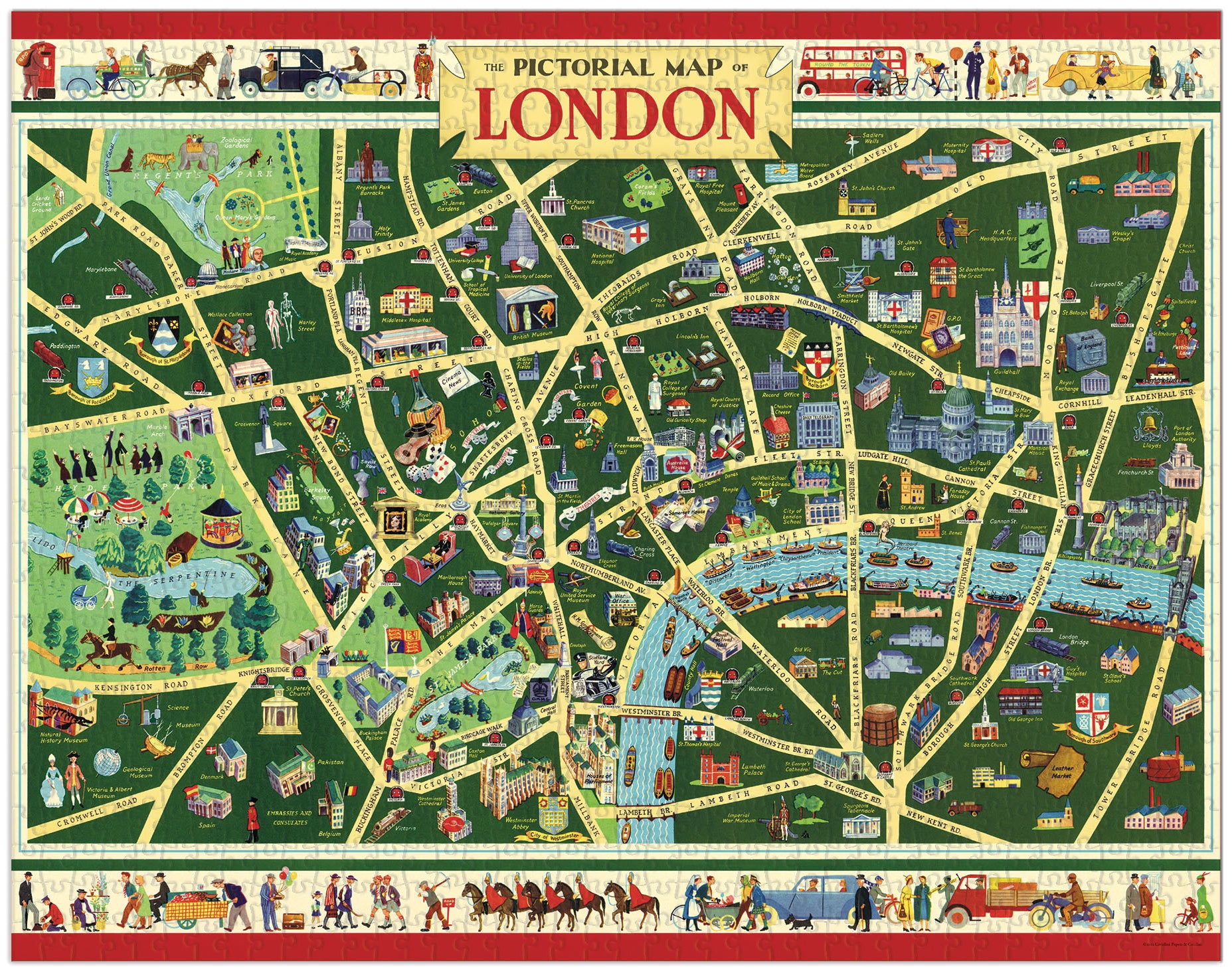 Cavallini & Co. Map of London 1000 Piece Puzzle