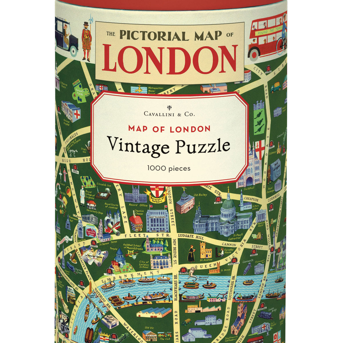 Cavallini & Co. Map of London 1000 Piece Puzzle — Two Hands Paperie