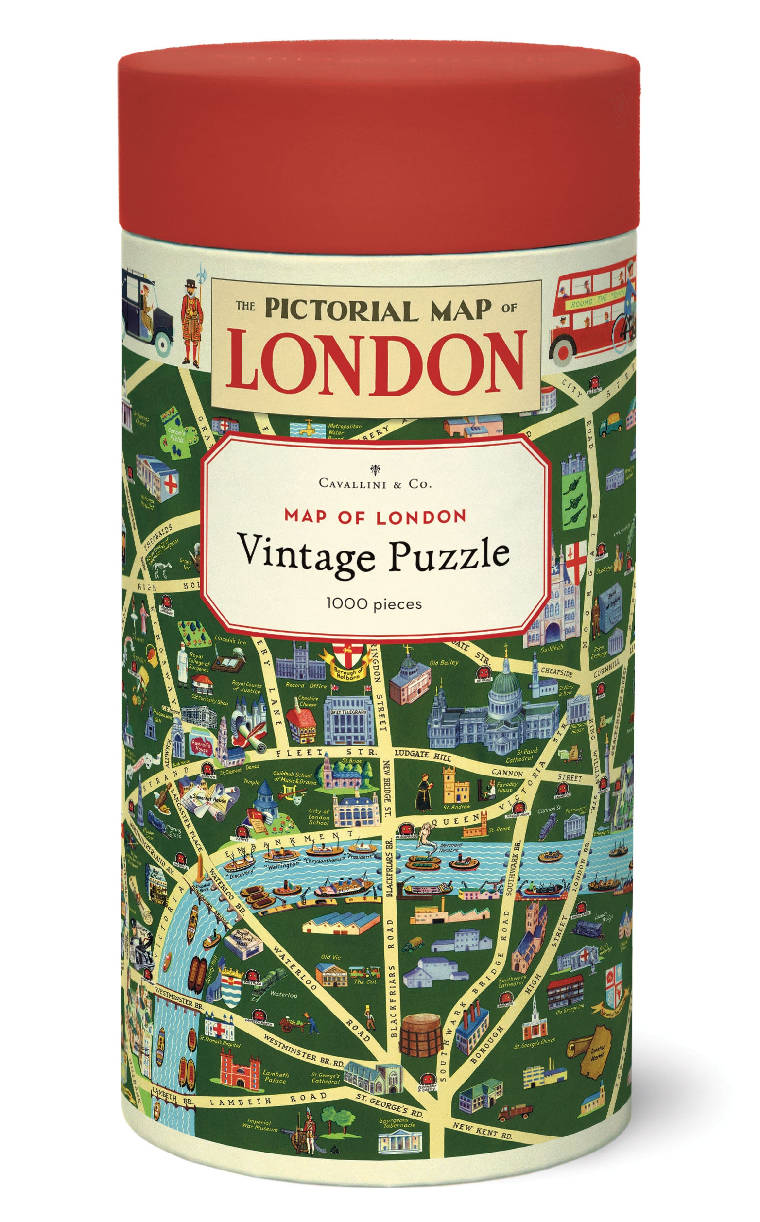 Cavallini & Co. Map of London 1000 Piece Puzzle
