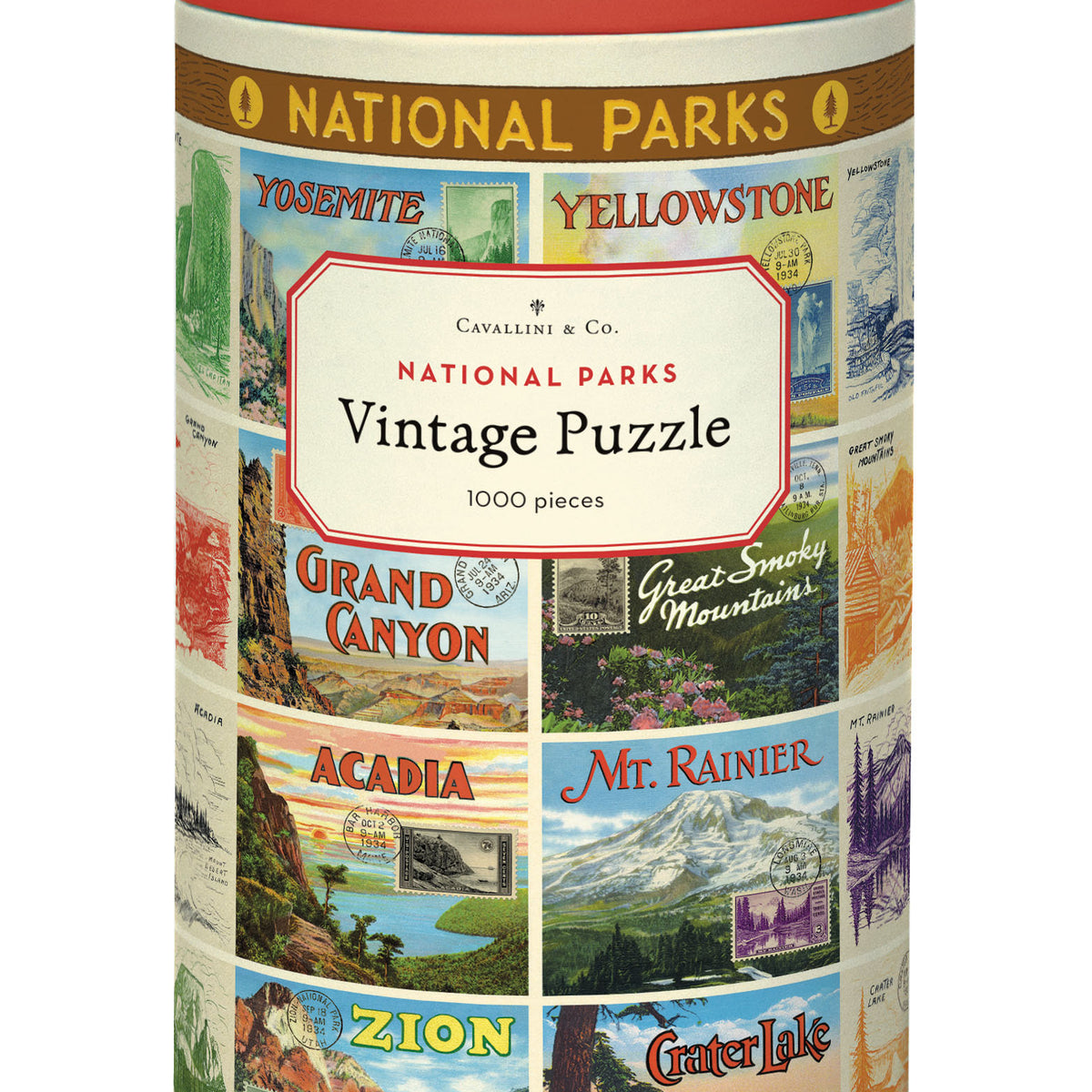 My Finished Puzzle Is A 1000 Piece Titled National Parks By Cavallini & Co