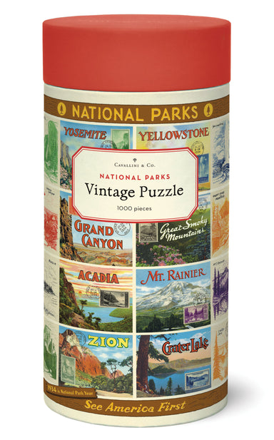 Cavallini & Co. National Parks Collage 1000 Piece Puzzle
